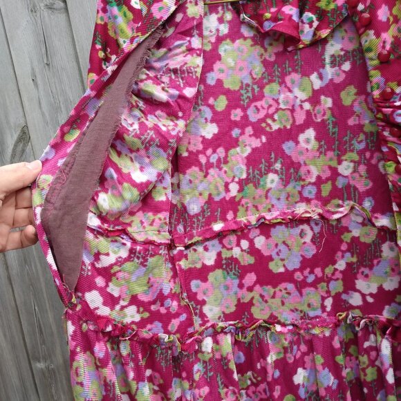 Vintage Peignoir Robe Over Dress 28" Bust 22" Waist Dressing Gown Dress Duster - Picture 13 of 16